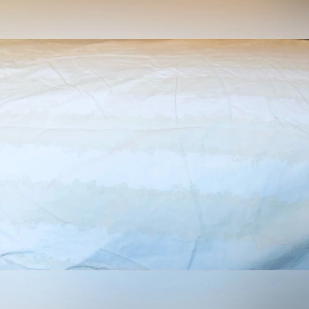 Simply Shabby Chic King Duvet Cover 100% Cotton Ivory Beige Stripe Button Close